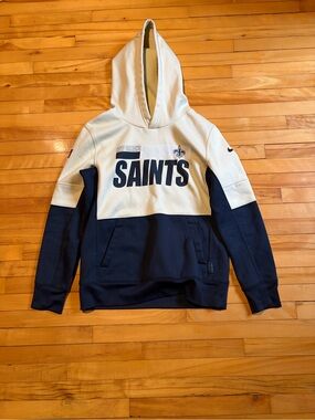 NFL Nike Dri-FIT Pullover Hoodie - Cream & Navy